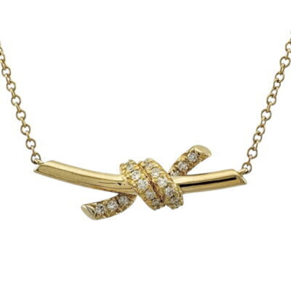 Tiffany Knot Necklace Co Gold Diamond